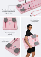Planche-pilates-pliable-rose